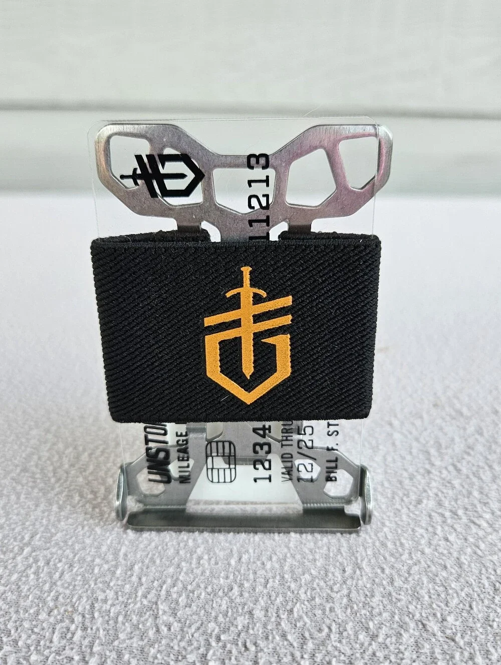 Gerber Barbill Wallet Money Clip Black Silver Elastic Industrial